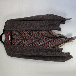 Multicolor Knit Poncho